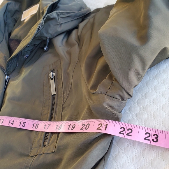 Michael Kors Anorak Rain Coat Women Large Trench Hood Utility‎ Gorpcore - Picture 14 of 16